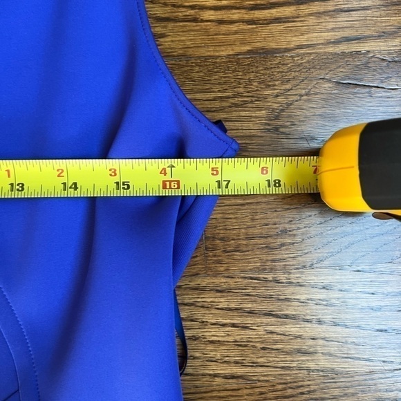 Ted BAKER LONDON royal blue scuba sleeveless skater dress size 4 or US large - Picture 8 of 13